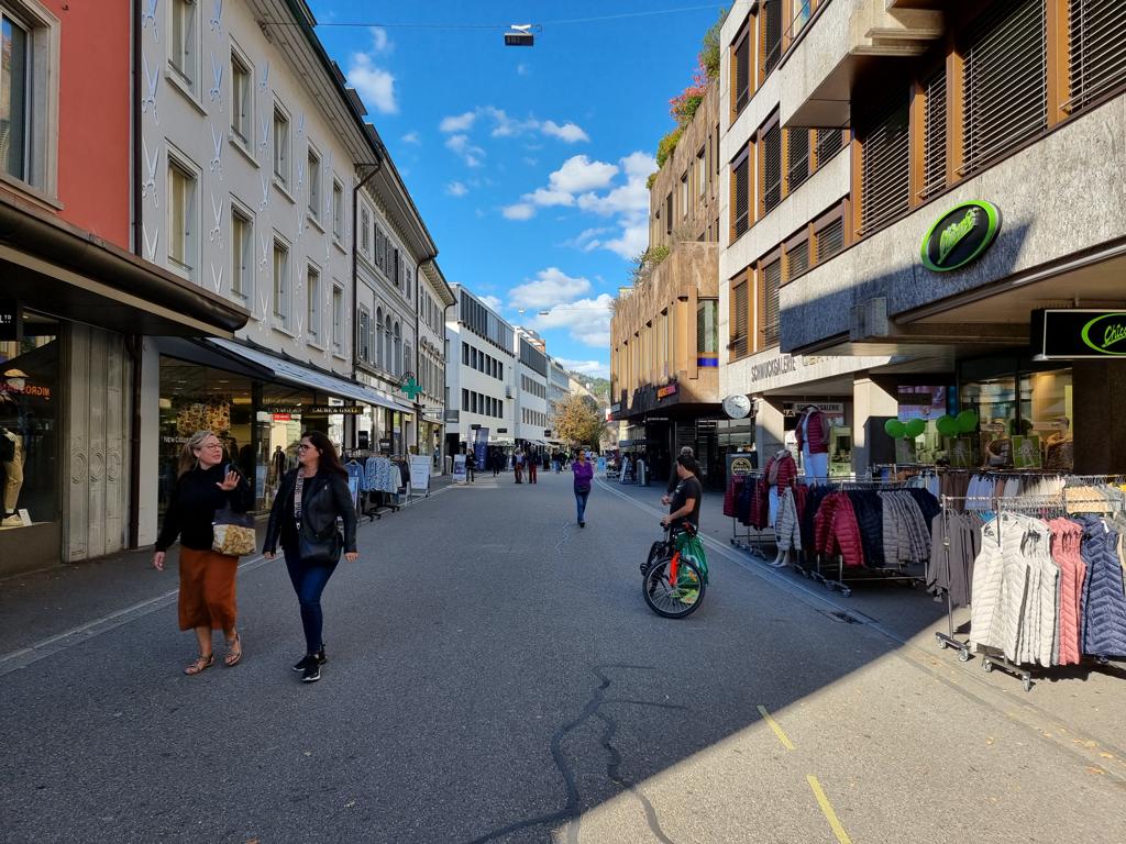 Standaktion in der Badstrasse von Baden