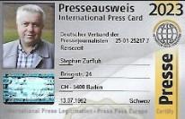 Presseausweis 2023 von Stephan Zurfluh